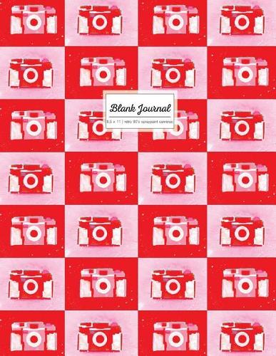 Blank Journal 8.5 X 11: Large Sketchbook, Visual Diary, Pink and Red Retro 90's Spraypaint Cameras Cover