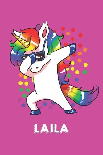 Laila: Personalisiertes Design Notizbuch Einhorn 120 linierte Seiten - Perfekte Geschenkidee für die Schuhe oder Weihnachten mit Vornamen DIN A5 (pink)