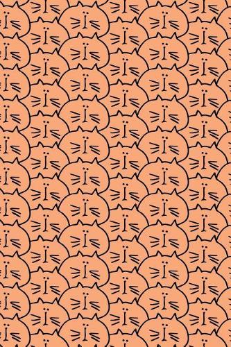 Journal Notebook For Cat Lovers Crowd of Cats Pattern 7