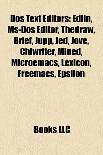 DOS Text Editors