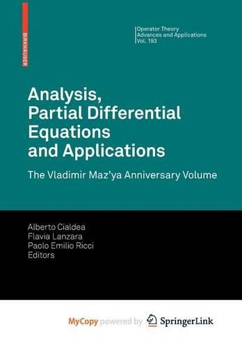 Analysis, Partial Differential Equations and Applications: (English)
