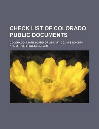 Check List of Colorado Public Documents
