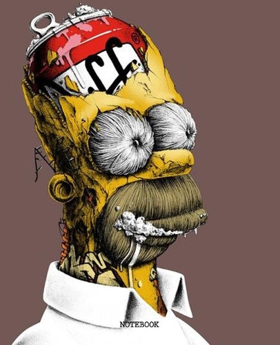 Notebook: The Simpson Cartoon Soft Glossy Cover College Ruled Lined Pages Book 7.5 x 9.25 Inches 110 Pages