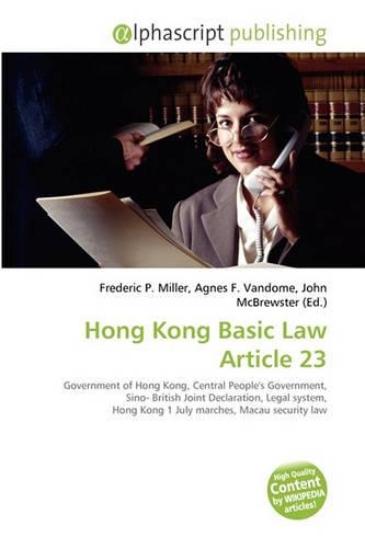 Hong Kong Basic Law Article 23