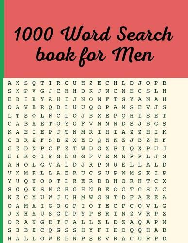 1000 Word Search Book for Men 8.5x11inches 40pages