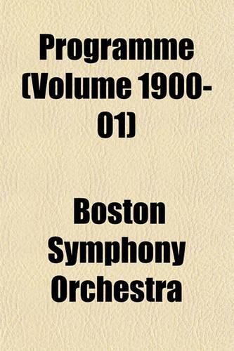 Programme (Volume 1900-01)