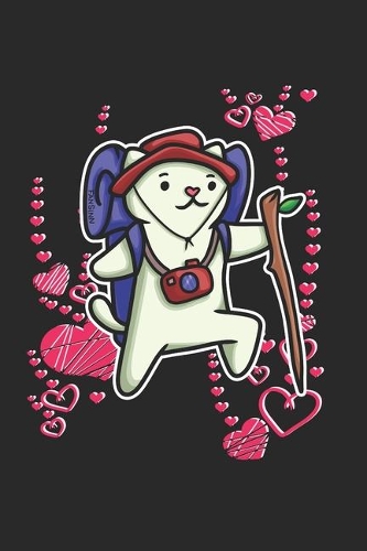 Hiking Heart Cat Notebook: Graph Paper Journal 6x9 - 120 Pages