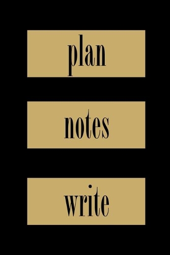 Black and Gold Plan Notes Write Three in One Journal