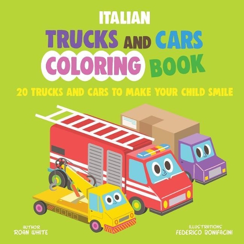 Italian Trucks and Cars Coloring Book