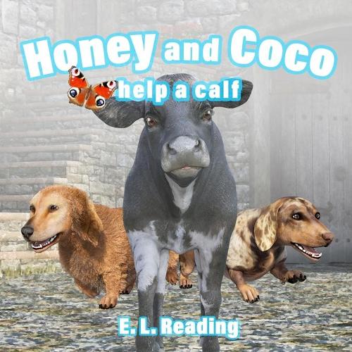 Honey and Coco help a calf