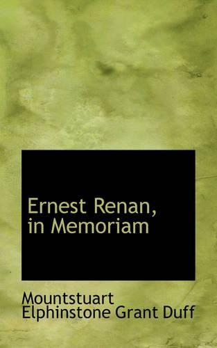 Ernest Renan, in Memoriam
