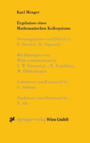 Karl Menger: Ergebnisse Eines Mathematischen Kolloquiums(German)