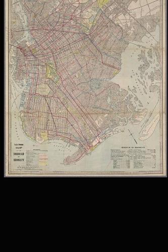 Antique 1907 Map of the Brooklyn Borough New York City Journal