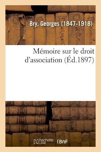 Mémoire Sur Le Droit d'Association