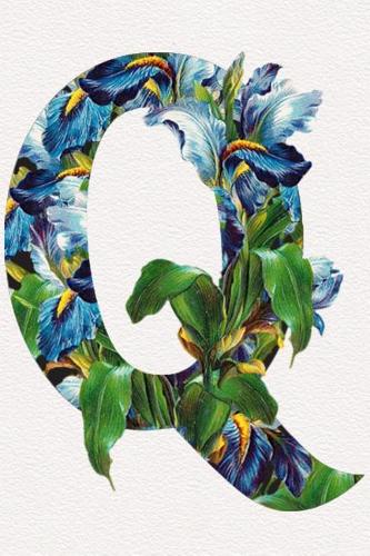 Floral Initials Dot Grid Journal - Q