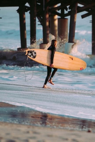 A Person, a Surfboard, and a Beautiful Morning at the Beach Journal