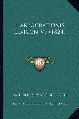 Harpocrationis Lexicon V1 (1824)