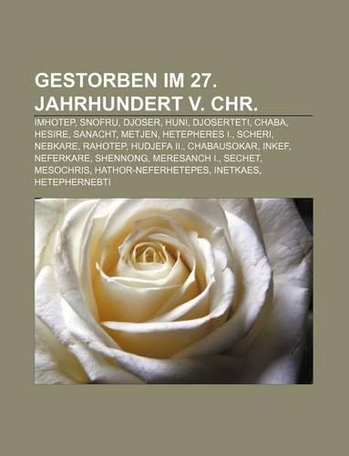 Gestorben Im 27. Jahrhundert V. Chr.