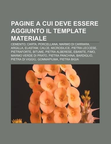 Pagine a Cui Deve Essere Aggiunto Il Template Materiale