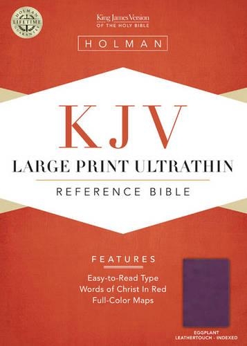 KJV Large Print Ultrathin Reference Bible, Eggplant