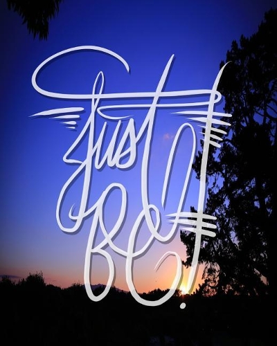 Just Be: 8x10 Inch Zen Meditation/Mindfulness Journal/Notebook - Blue Sunset