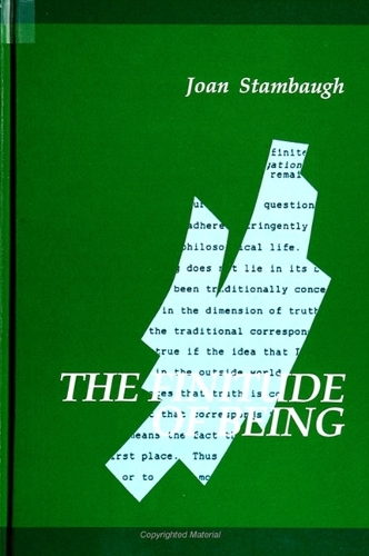 The Finitude of Being: (SUNY series in Contemporary Continental Philosophy)