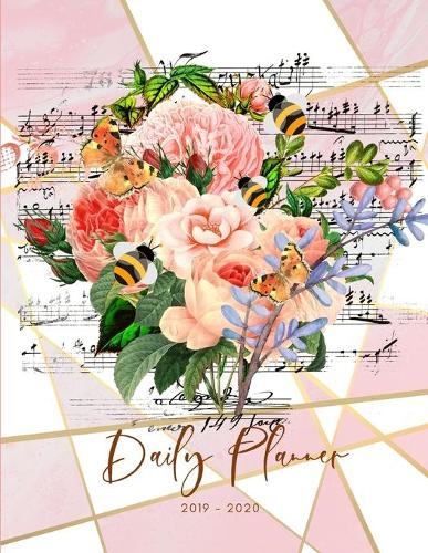 2019 2020 15 Months Music Flowers Bouquet Daily Planner