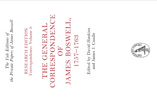 The General Correspondence of James Boswell, 1757–1763