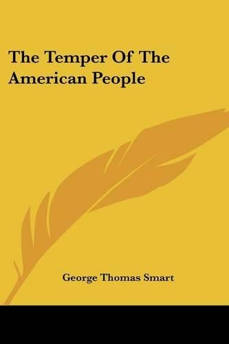 Temper Of The American People: (English)