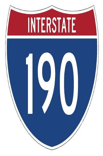 Interstate 190: 6x9 College Ruled Line Paper 150 Pages