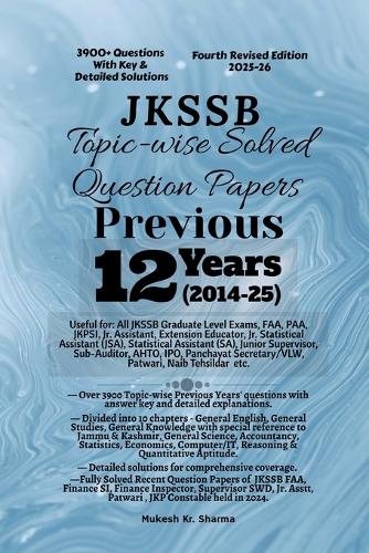 JKSSB Topic-wise Solved Question Papers: Previous 9 Years' (2014-22)