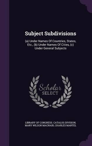 Subject Subdivisions