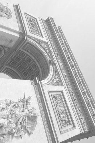 ARC de Triomphe Paris, France Monument in Black and White