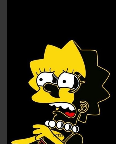 Notebook: The Simpson Cartoon Soft Glossy Cover Graph Paper Pages Book 7.5 x 9.25 Inches 110 Pages