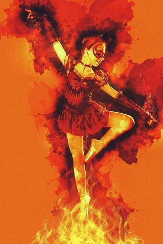 Ballerina Dancing in Fire - Ballet Dancer Journal