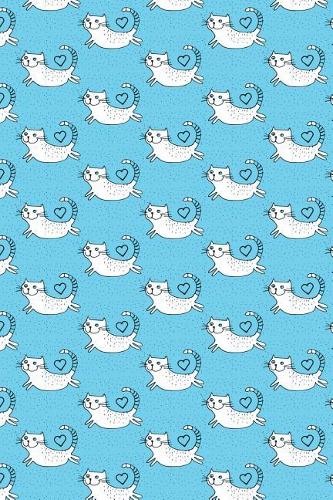 Bullet Journal Notebook for Cat Lovers Flying Cats Pattern 1