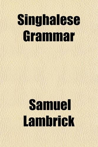 Singhalese Grammar