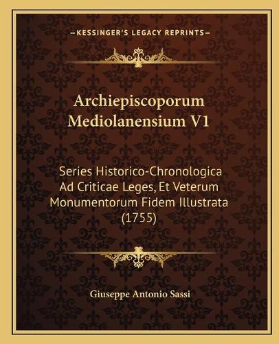 Archiepiscoporum Mediolanensium V1