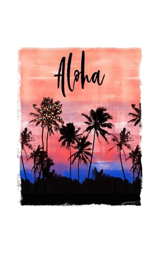 Aloha: Hawaiian Christmas Notebook With Lined College Ruled Paper For Taking Notes. Stylish Tropical Travel Journal Diary 5 x 8 Inch Soft Cover. For Home, 