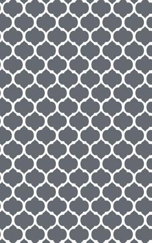 Moroccan Trellis - Slate Grey 101 - Lined Notebook With Margins 5x8