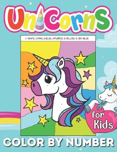 Unicorn Color by Numbers for Kids