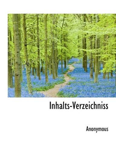 Inhalts-Verzeichniss: (English)