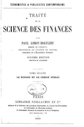 Traité de la Science des Finances - Tome Second