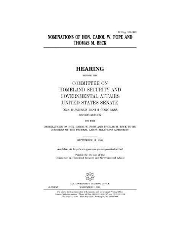 Nominations of Hon. Carol W. Pope and Thomas M. Beck