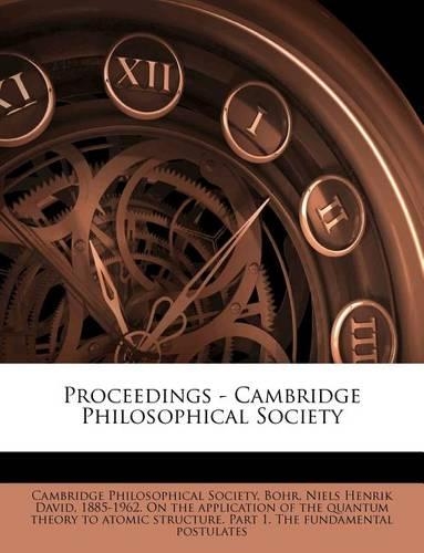 Proceedings - Cambridge Philosophical Society Volume 12
