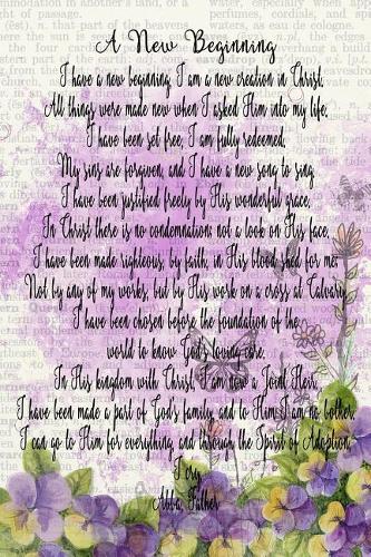 A New Beginning Journal: 6x9 Blank Lined 120 Page Journal for New Believers in Christ to Take Notes as You Study the Word of God