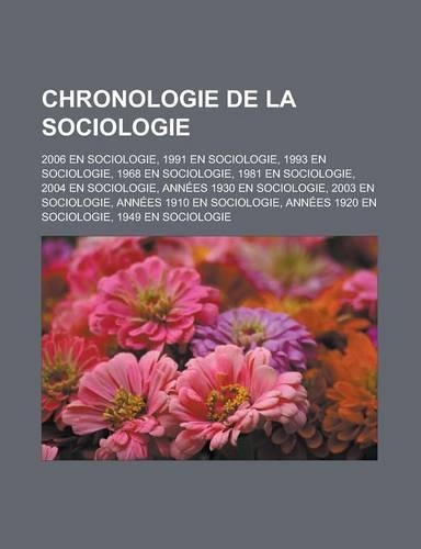 Chronologie de La Sociologie