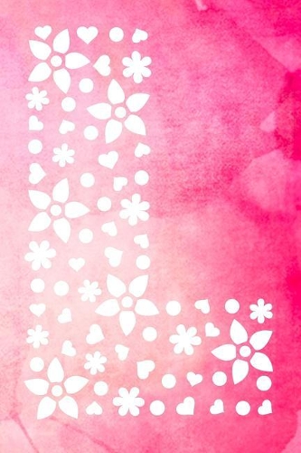 L: Initial Monogram Pink Watercolor Flower Notebook Floral College Rule Lined Writing and Notes Journal for Women and Teens(Floral Letter Pink Monogram Diary Journals)