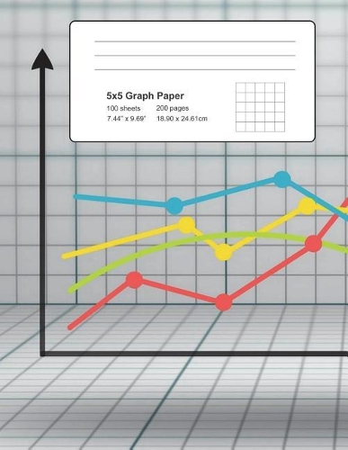 5 x 5 Ruled Paper Graph Composition Book - 200 Pages: Lined Lab Notebook Pad, Computation Notebook Journal, Field Notes Graph Book with Wear-Resistant Coated Cover