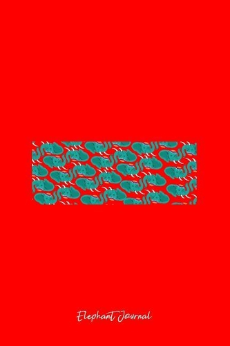 Elephant Journal: Lined Journal - Elephant Pattern Black Cool Circus Zoo Elephant Lover Gift - Red Ruled Diary, Prayer, Gratitude, Writing, Travel, Notebook For Men W